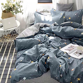 Bộ chăn ga gối Cotton Poly Vũ Trụ