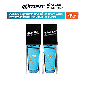 Combo 2 Xịt nước hoa hằng ngày X-Men Everyday Perfume Mann Up Amber 50ml/chai