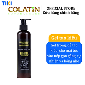 Gel Giữ Nếp Tóc COLATIN Keratin PPT Argan Dưỡng Tóc Tạo Kiểu, Không Bết 235ml