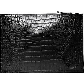Men'S Clutch Crocodile Leather Texture Trend Envelope File Bag