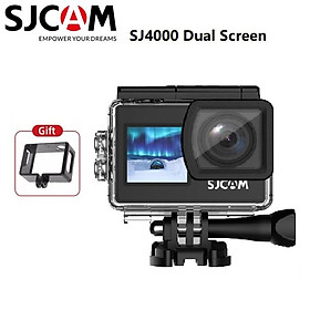 SJCAM 4K Action Camera SJ4000 Dual Screen 4K 30PFS 4x Zoom WIFI Motorcycle Bicycle Helmet Waterproof Cam Sports Video DV Cameras Color: Black