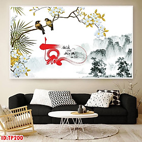 Tranh Canvas Chữ Cội Nguồn In Vải Canvas - Tranh Treo Tường Trang Trí Giá Rẻ