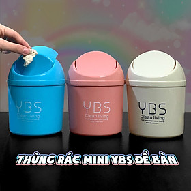 Mua Thùng Rác Mini Để Bàn YBS Thùng Rác Nhỏ Cute Có Nắp Đậy Tiện Lợi 3 Màu Lựa Chọn