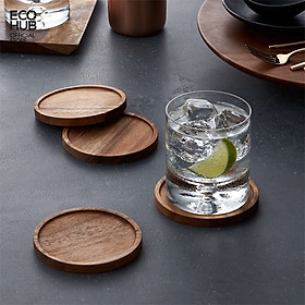 Mua Đế lót ly bằng gỗ thiết kế hình tròn dùng cho quán cà phê (Wooden Coasters)