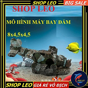 MÔ HÌNH MÁY BAY ĐẮM MẪU 01 - TRANG TRÍ BỂ CÁ - HỒ THỦY SINH