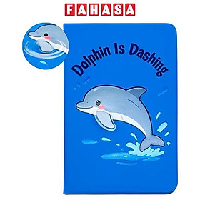 Sổ Teen Bìa Da PU A5 - GOL 1279 - Cá Heo Xanh Dương