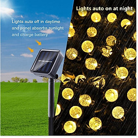Bộ 50 Đèn Cầu LED SOLAR dạng dây treo sân vườn