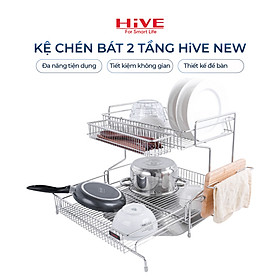 GIÁ ÚP CHÉN BÁT HiVE NEW 2 TẦNG INOX