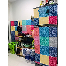 Decal Dán Bếp họa tiết Gạch Bông khổ 40x60cm - Dán Trang trí Tường, Gỗ, Nhựa Gạch Men, Nhà tắm