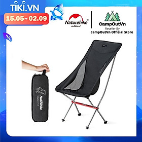 Ghế Xếp Du Lịch Cắm Trại Naturehike Thể Thao Dã Ngoại Ghế Gấp Câu Cá Hợp Kim Nhôm Có Lưng Tựa Gọn Nhẹ Campout A038