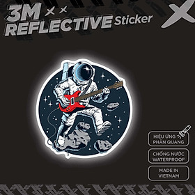 ASTRONAUT PLAYING THE GUITAR 3M - Reflective Sticker Die-cut Hình dán phản quang STICKER FACTORY