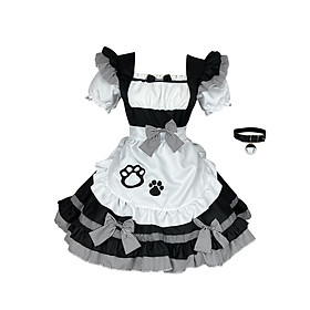 Hình ảnh sách Maid Costume Apron Cosplay Maid Dresses Waitress for Stage Halloween