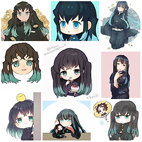 Set 30 Sticker Tokitou Muichirou-Kimetsu no Yaiba