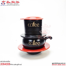 Mua Phin pha cà phê gốm sứ Bát Tràng men màu khắc chữ Coffee