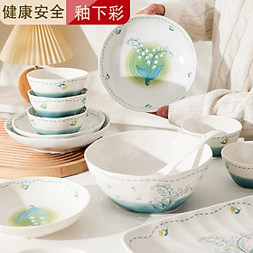 Mua Bộ Bát Đĩa Thương Hiệu Gosu Họa Tiết Hoa Linh Lan  Tráng Men Cao Cấp - Chịu Nhiệt Cao