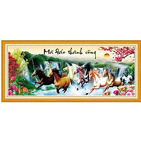Mua tranh thêu chữ thập Mã đáo thành công - chưa thêu