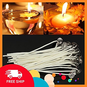 Mua Combo 10 cái Bấc nến COTTON  CHUỐT SÁP  ĐÃ ĐƯỢC KẸP SẴN ĐẾ