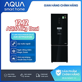 Tủ lạnh ngăn đông dưới Aqua 320 Lít AQR-B379MA(WGB) - Hàng chính hãng