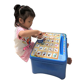 Mua Bàn Học Kết Hợp Ngồi Ăn 2 Trong 1 Có Hộc Bàn Và Hình Ảnh Sinh Động Kèm 29 Chữ Cái