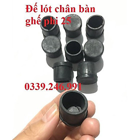 Mua 5 chiếc  phi 25_bịt trong núm  chân đế  chụp cao su bọc chân bàn ghế  ống  hộp