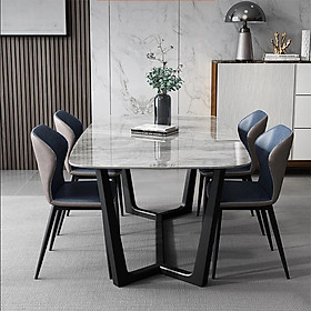 Bộ bàn ăn 4 ghế mặt đá cao cấp BAMSF02 Juno Sofa hiện đại 
