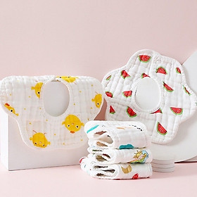 Yếm Xô Cúc Bấm Mềm Mịn, Thấm Hút Tốt Cho Bé