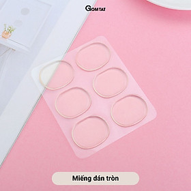 Miếng dán lót giày GOMTAT chất liệu silicon giảm đau, chống tuột gót chân -DEMSILI-HAN-9001 - Đệm tròn