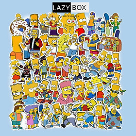 Sticker the simpsons cute dễ thương trang trí mũ bảo hiểm, đàn, guitar, ukulele, điện thoại