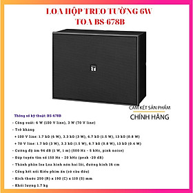 Mua Loa hộp treo tường 6W TOA BS-678B - Hàng Chính Hãng