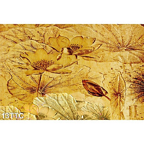 TRANH DÁN TƯỜNG TRÚC CHỈ PHÒNG THỜ GIA TIÊN - TRANH DÁN BÀN THỜ ÔNG BÀ