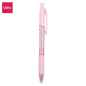 Bút bi mực gel nước Deli EQ199 đệm tay cao su / Bút Q199 Pastel mực xanh ngòi 0.7mm viết êm trơn