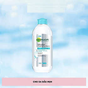 Nước làm sạch và tẩy trang Garnier Micellar Water dành cho mọi loại da 400ml(Hàng nhập khẩu )