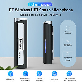 Micro Không Dây Hohem Bm01 Lavalier Có Đồ Chắn Gió Phù Hợp Cho Phỏng Vấn Đường Phố Giảng Dạy
