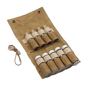Portable Seasoning Bottle Canvas case Outdoor Storage Box for Hiking Travel