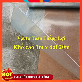 (Khổ cao 1m x dài 20m x dày 8dem) Tôn nhựa lấy ánh sáng màu Trắng mờ che mái nhà 