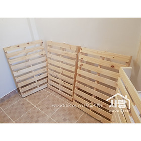 Giường gỗ Pallet truyền thống (loại 9 nan) cao 10cm