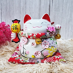 Mua Mèo Thần Tài kim đào Búa khai vận 15cm