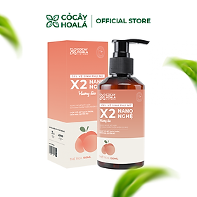 Dung dịch vệ sinh Phụ nữ Gel X2 Nano Nghệ Đào Hồng Mềm Mại Lưu Hương 24h Cocayhoala - 150ml