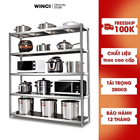 Kệ Inox đa năng Winci chống gỉ, nhiều tầng, chịu lực 300kg, WIN-A8, Hàng chính hãng