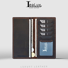 Ví Dài Mini Da Sáp Handmade Lealux Mini Long Wallet