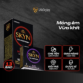 Combo Trải Nghiệm Đẳng Cấp - Bao cao su Lifestyles Skyn Intense Nonlatex 10 bao + 1 Bao cao su SKYN Elite 3 bao
