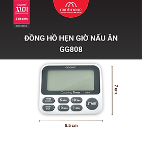 Hàng chính hãng: Đồng hồ bấm hẹn giờ màn hình điện tử GGOMi Hàn Quốc GG808. Dùng để bấm giờ nấu ăn, tập thể dục thể thao