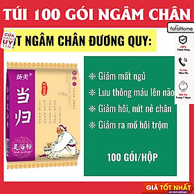 Túi 100 Gói Ngâm Chân Thảo Dược Gừng, Đương Quy, Nghệ Tay, Ngải Cứu Giúp Lưu Thông Máu, Giảm Đau Mỏi Còn Rất Nhiều Tác Dụng Tốt Cho Sức Khoẻ