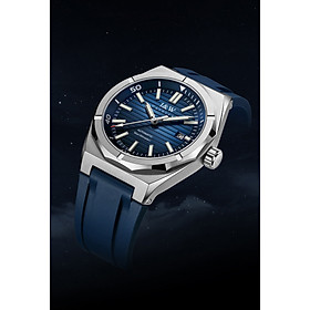 Đồng hồ nam chính hãng I&W CARNIVA 711G-S1 hàng mới,Kính sapphire chống xước ,Chống nước 50m ,Bảo hành chính hãng,Máy cơ (Automatic),dây cao su cao cấp, mặt xanh thiết kế đơn giản dễ đeo