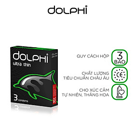 Bao Cao Su Dolphi Ultra Thin (Hộp 3 bao)