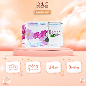Băng vệ sinh thảo dược Doctor Care ban ngày 24cm the mát tự tin cả ngày dài