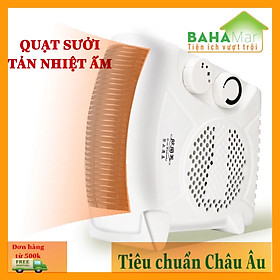 QUẠT SƯỞI TẢN NHIỆT NÓNG MINI "BAHAMAR" cho mùa đông bớt lạnh, quạt thổi gió ấm không khô có thể để phòng ngủ, bàn làm việc , quạt gọn nhỏ dễ di chuyển