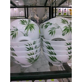 Mua Bộ 10 bát con men trắng vẽ trúc gốm Gia Hưng Bát Tràng