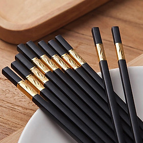 Mua Bộ 10 đôi đũa hợp kim sang trọng- Màu vàng