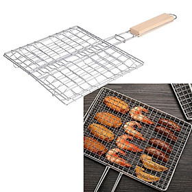 BBQ Iron Wire Grill Mesh Fish Meat Net Barbecue for Outdoor Camping Picnic